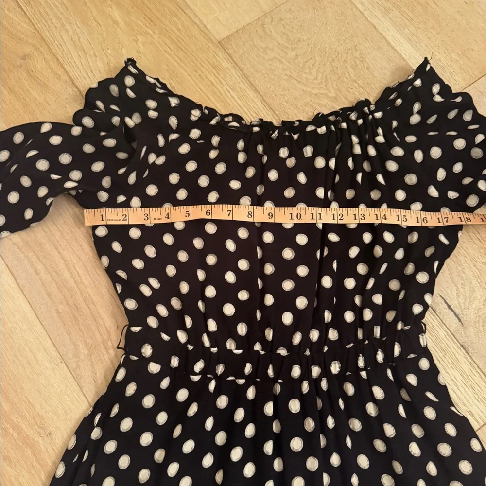 Anthropologie Maeve Gerti Midi Dress in black polka dot - Picture 13 of 13